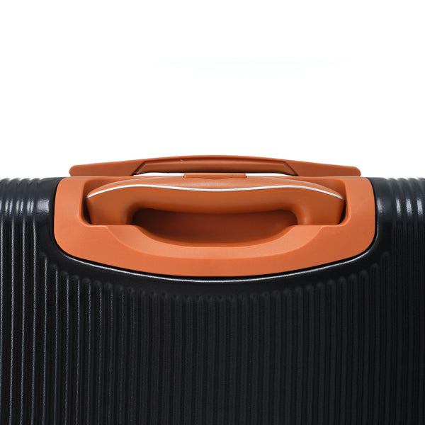 Hardshell Luggage Sets 3 Piece double spinner 8 wheels Suitcase with TSA Lock Lightweight 20''24''28'' Black + ABS