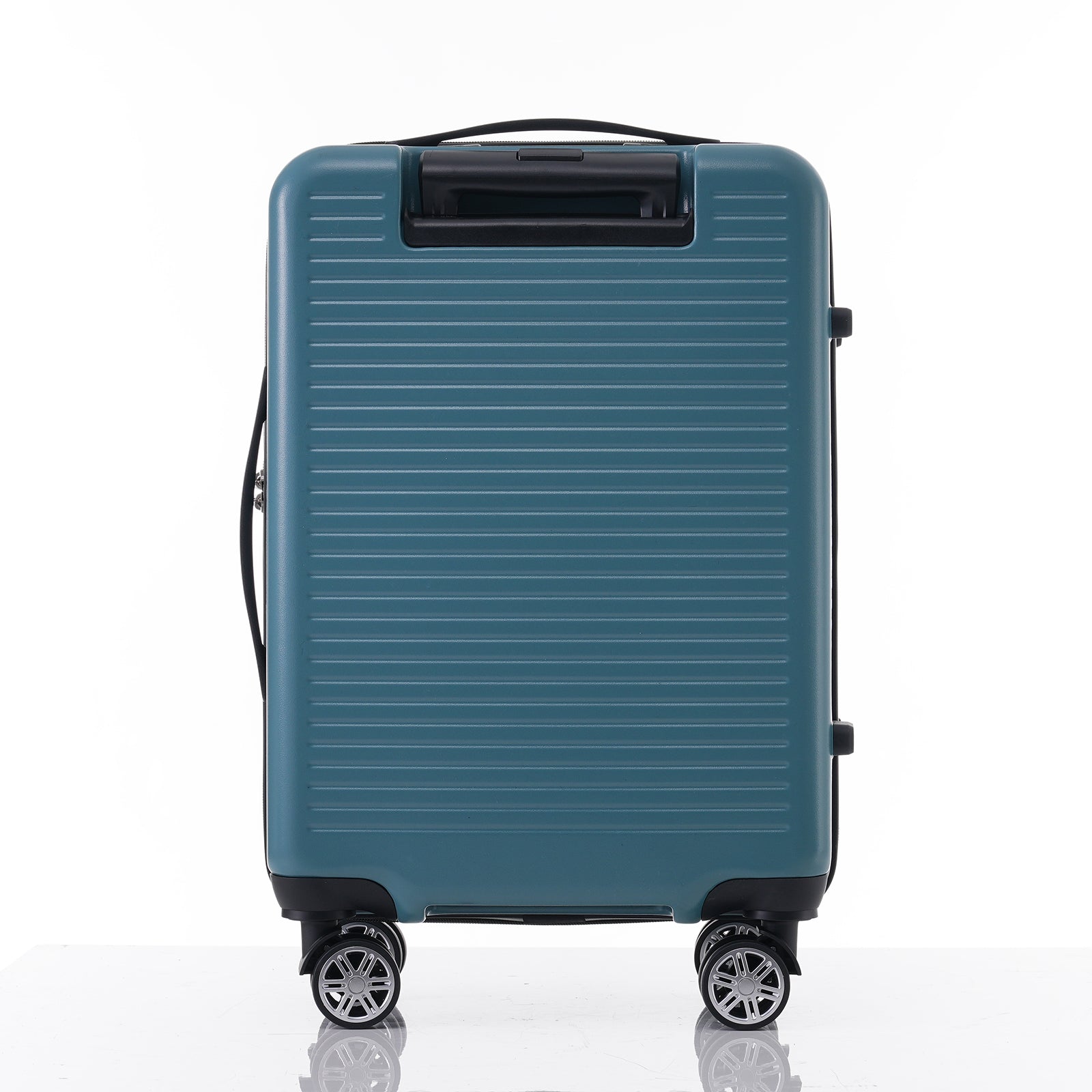 Carry-on Luggage 20 Inch Front Open Luggage Lightweight Suitcase with Front Pocket and USB Port, 1 Portable Carrying Case  Blue