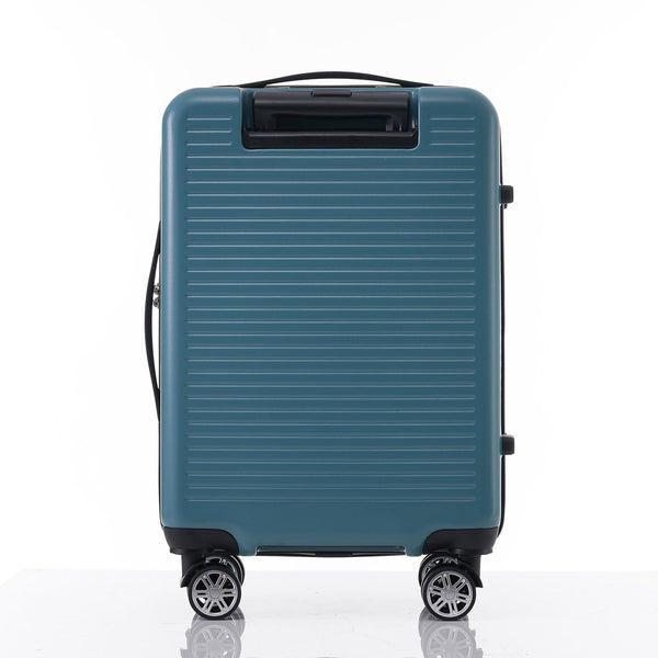 Carry-on Luggage 20 Inch Front Open Luggage Lightweight Suitcase with Front Pocket and USB Port, 1 Portable Carrying Case  Blue