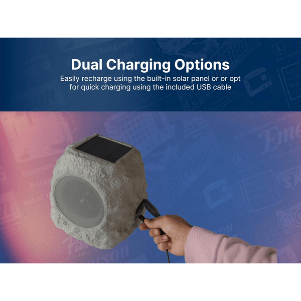 Emerson Rock Party Solar Multicolor LED Bluetooth Outdoor Speaker