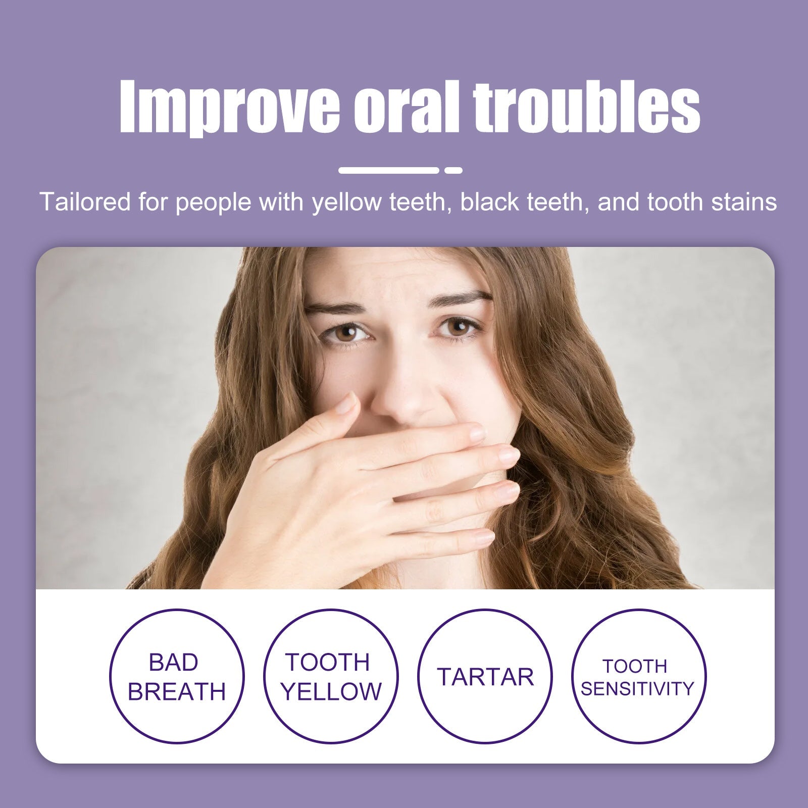 V34 Purple Toothpaste, Cleaning Bad Breath Teeth Stains Beauty Whitening Tooth Care Toothpaste