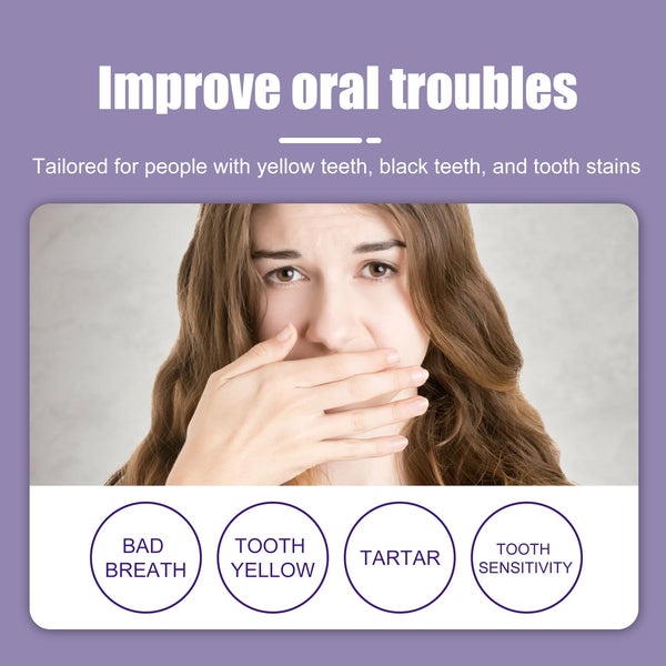 V34 Purple Toothpaste, Cleaning Bad Breath Teeth Stains Beauty Whitening Tooth Care Toothpaste