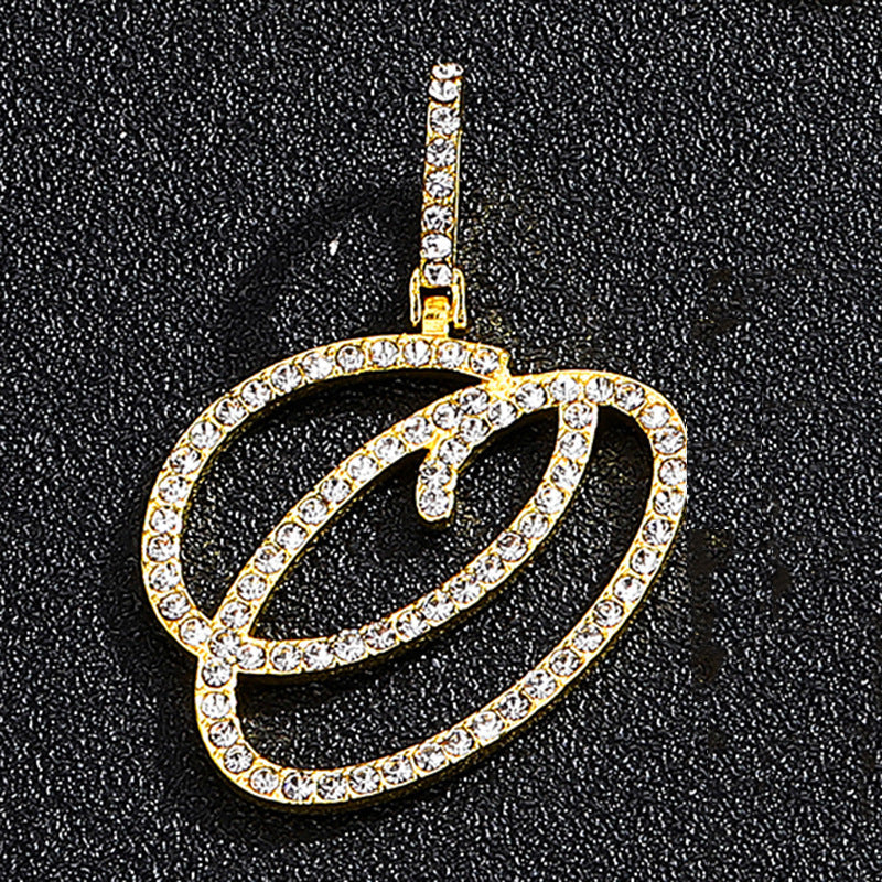 Hip hop accessories grass letter pendant melon seed buckle Cuban chain accessory