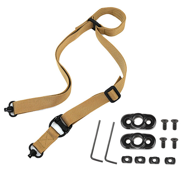 QD Buckle Double point Tactical Nylon MS4 Tactical Gun Rope Slanting Double point Strap Outdoor Real Person CS Training Nylon Gun Strap