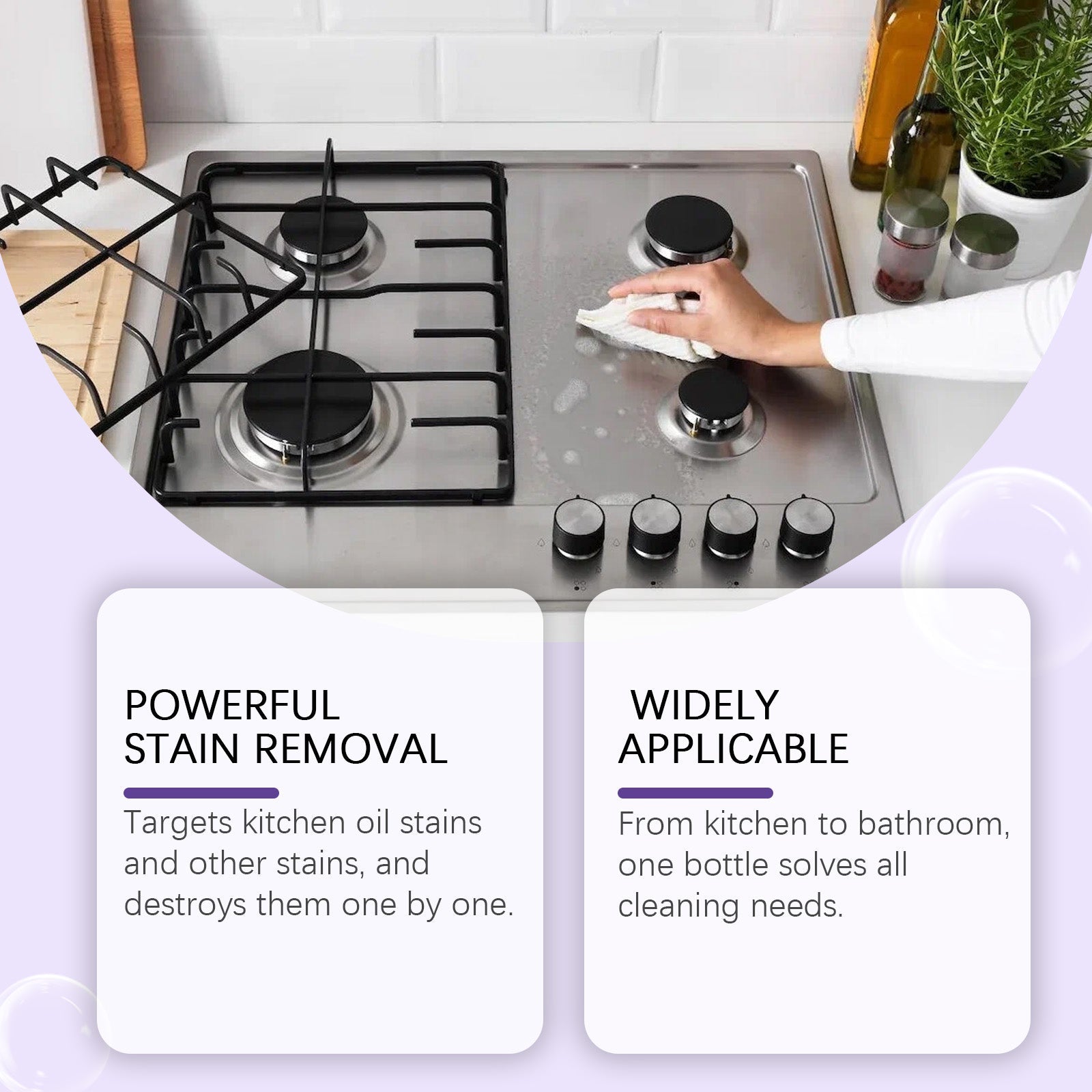 Multi-Purpose Cleaner Easily Cleans Grease Stains On Cooktops And Utensils