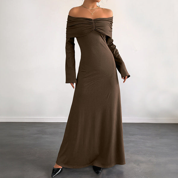 One-Shoulder Fitted Long Dress for Women