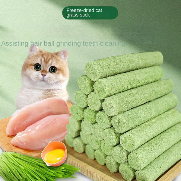 Freeze dried cat grass grinding stick chicken cat grass stick teeth cleaning and hair removal ball cat snacks