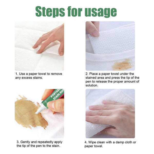 Portable Precision Stain Remover Pen, Free Wash Remove Oil Stains Yellow Clothes Clean And Decontamination Pen