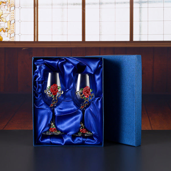 Household enamel crystal glass red wine glass goblet decanter