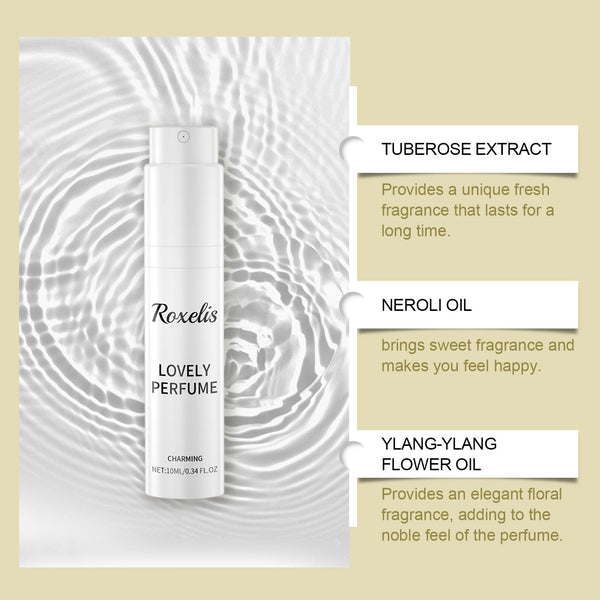Rotated-Tuberose Perfume Spray, Women Keep Fragrance Light And Fresh Lasting Fragrance Dating Charm Perfume