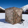 Outdoor See-Through Camouflaged Hunting Blind - Pop-Up Camo Tent for Hunting