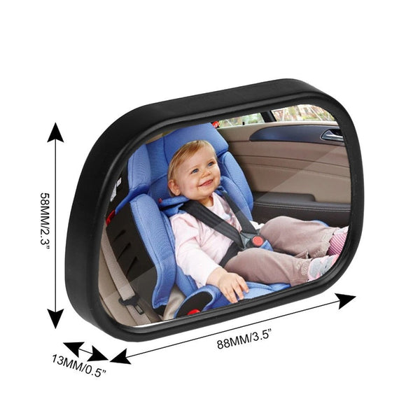 2 in 1 Mini Safety Car Back Seat Baby View Mirror Adjustable Baby Rear Convex Mirror Car Baby Kids Monitor