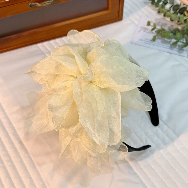 Handmade European and American headbands with versatile fabric flower hair accessories