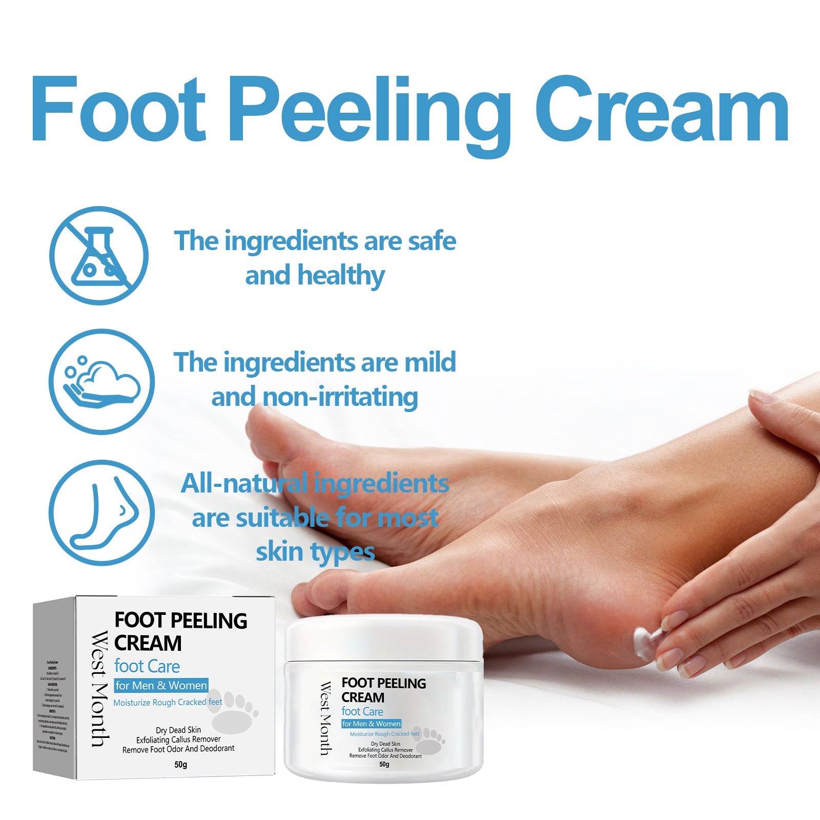 Foot Care Cream, Repair Foot Calluses And Moisturize Heel Anti-Cracking And Peeling Care Cream