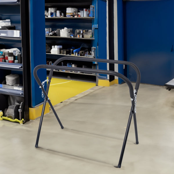 Heavy duty workbench, heavy-duty folding workbench, bumper, mudguard, door, hood for optimal use, 750 pound capacity