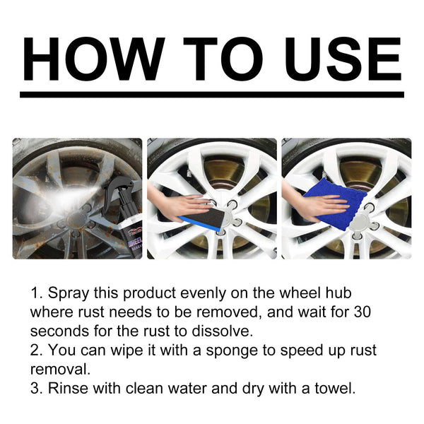Wheel Rust Removal Spray, Automobile Tire Wheel Rust Cleaning Rust Removal Renovation Decontamination Brightener