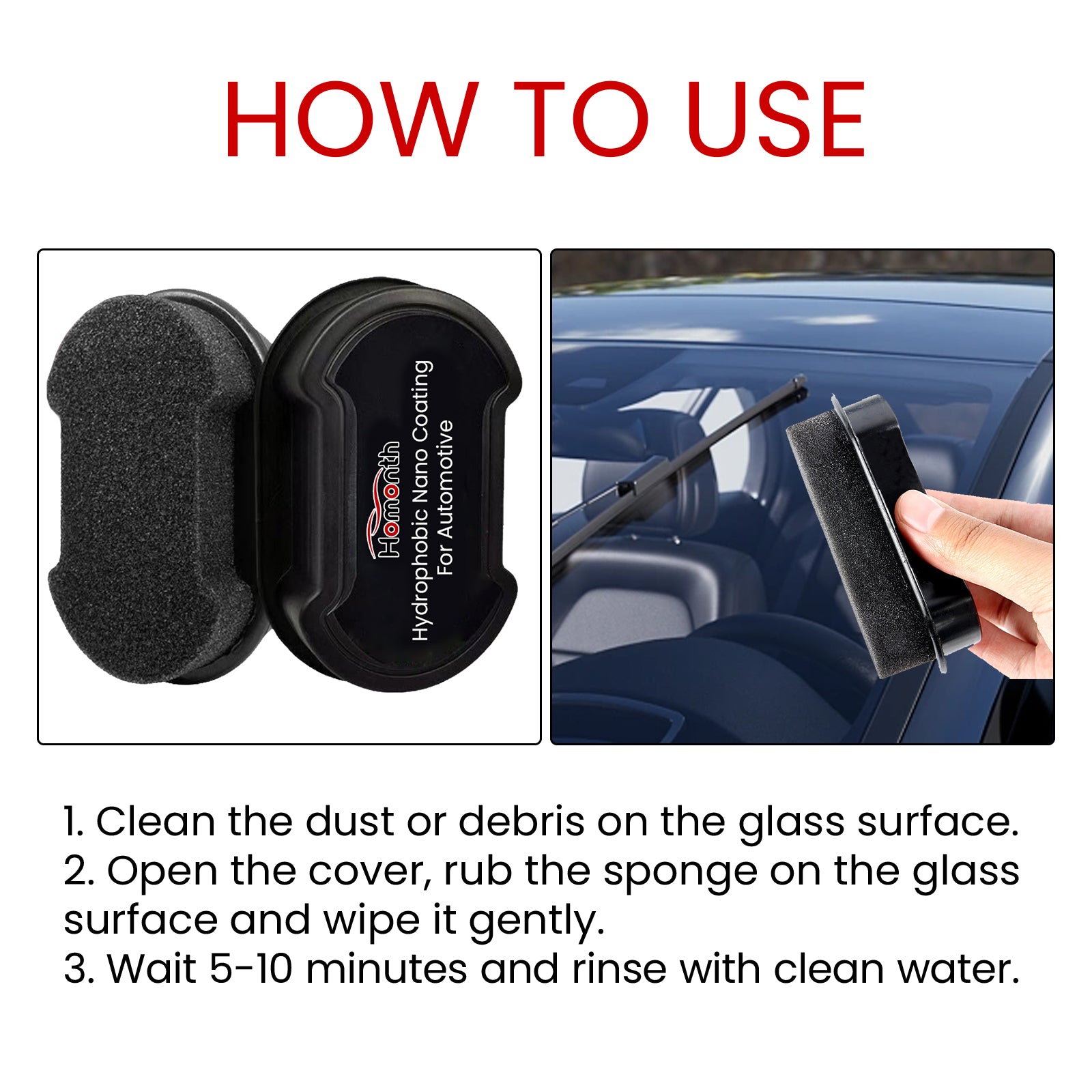 Sponge For Car Glass Hydrophobic Snow Defroster For Car Portable Deicing Cleaning Sponge