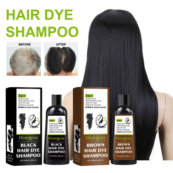HOEGOA Hair Dye Shampoo, Gentle Hair Moisturizing Hair Fast Easy Coloring Lasting Hair Cream