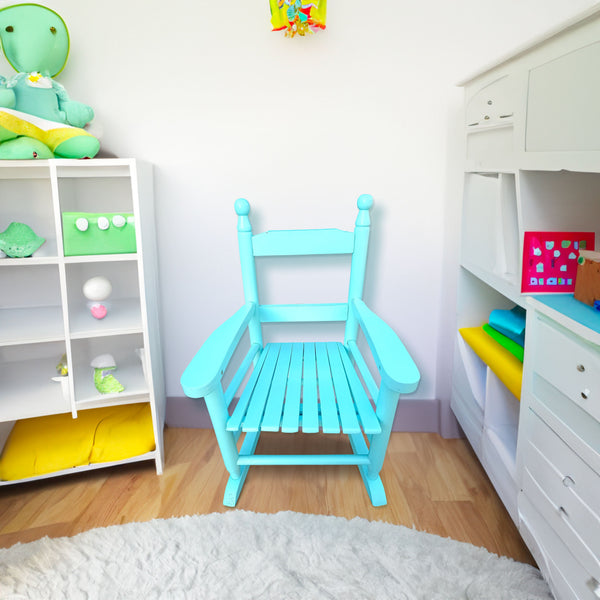 Children's rocking light Light Blue chair- Indoor or Outdoor -Suitable for kids-Durable