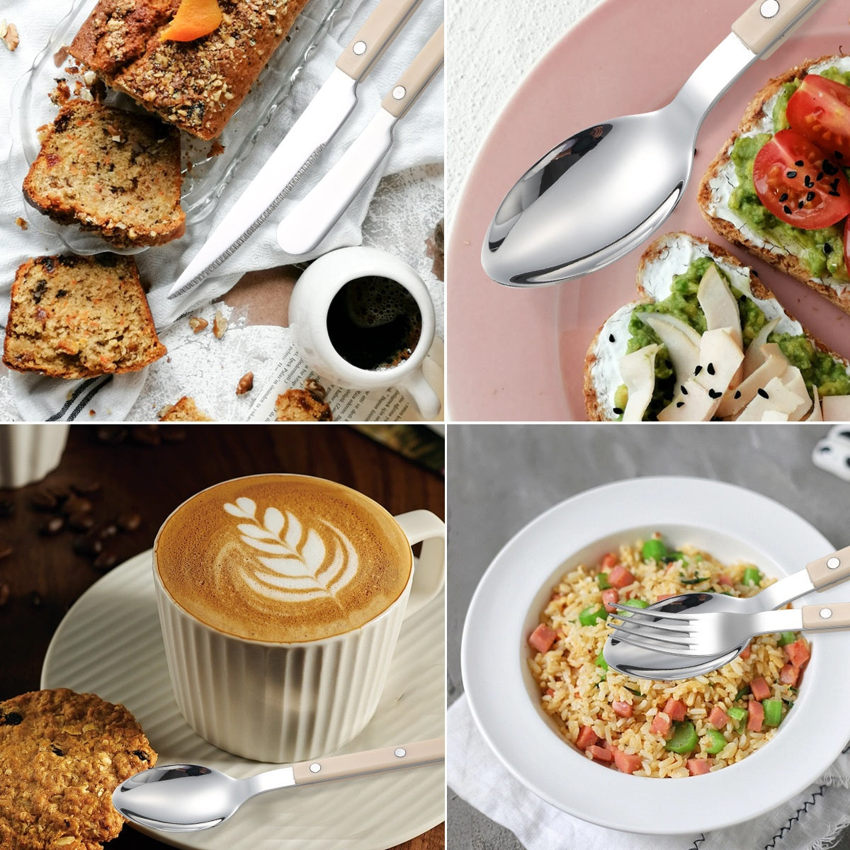 French Rivet ABS Handle Hotel Western Tableware Steak Knife Butter Knife Set