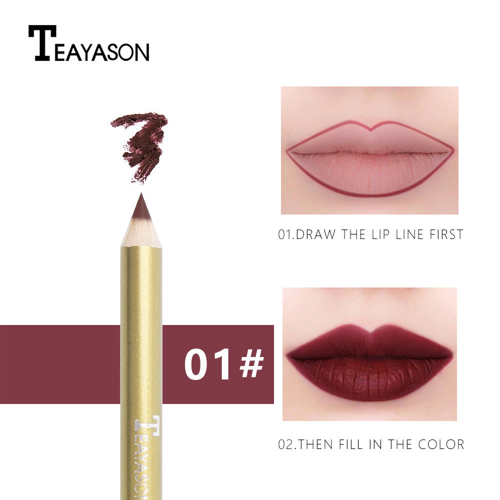 Matte Lip Liner Lasting Vampire Color Nude Pink Big Red Lipstick Lip Pencil