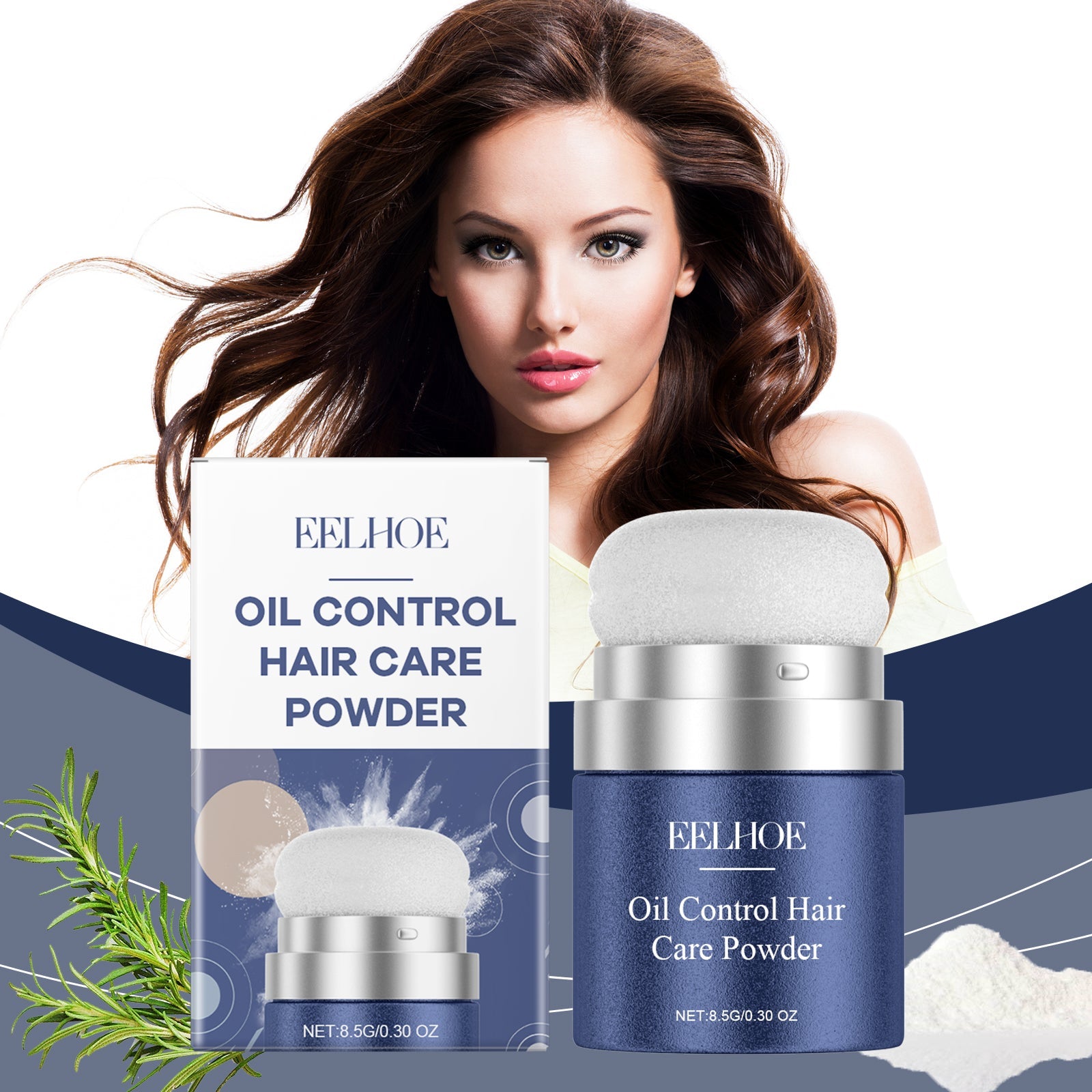 Hair Oil Removal Pomp Powder Oil Control Fluffy, Not Dry, Refreshing, Mild, Natural Light, Not Greasy