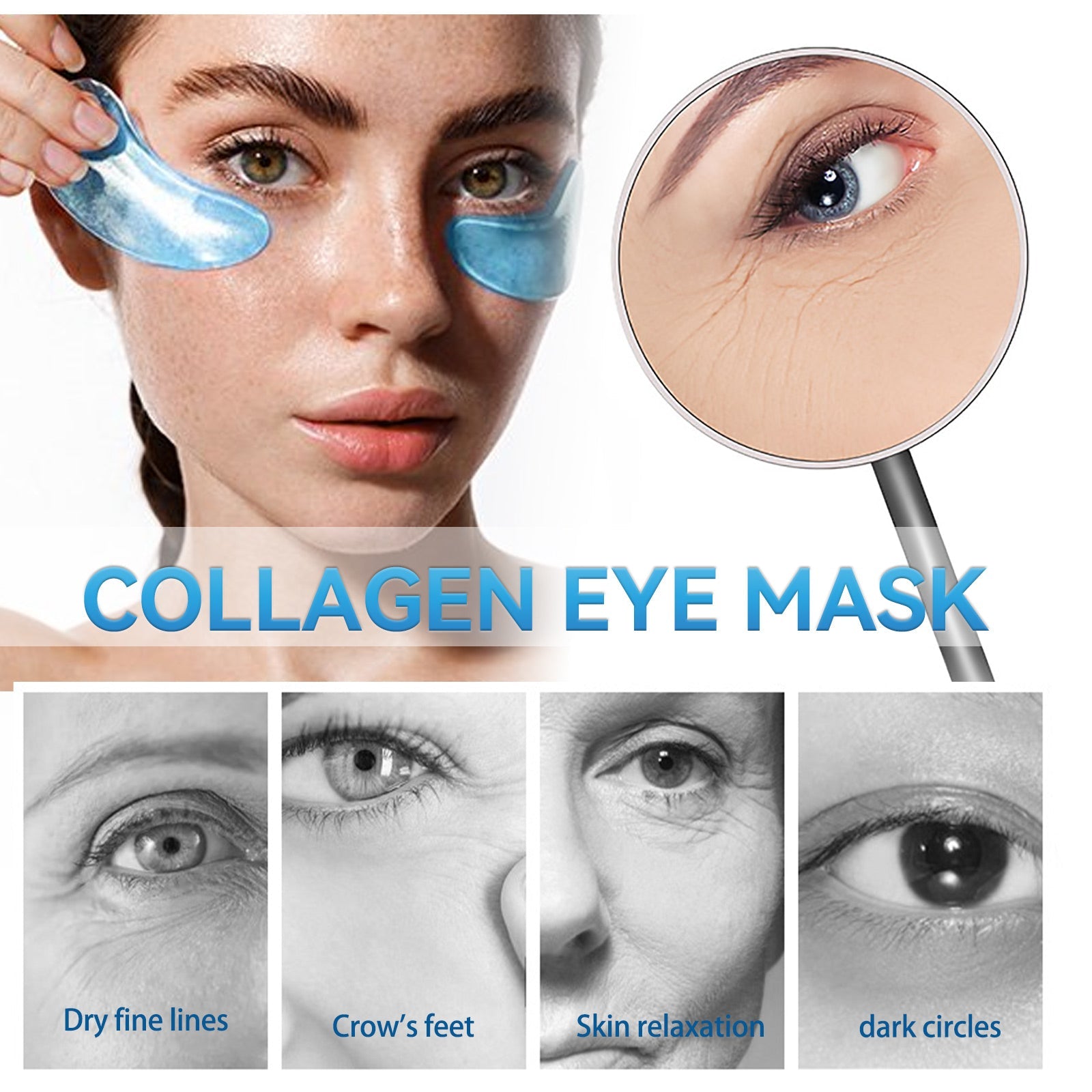 Collagen Eye Mask Removes Fine Lines And Dark Circles Hydrating And Firming Lift Crystal Eye Mask