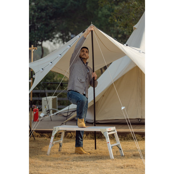 Work Platform Aluminum Portable Bench Folding Ladder ANSI Capacity 225 LBS 40