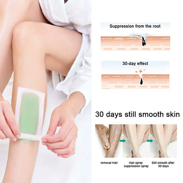 Hair Remove Wax Strips, Gentle Portable Fast Clean Tear Hair Removal Smooth Wax Strips