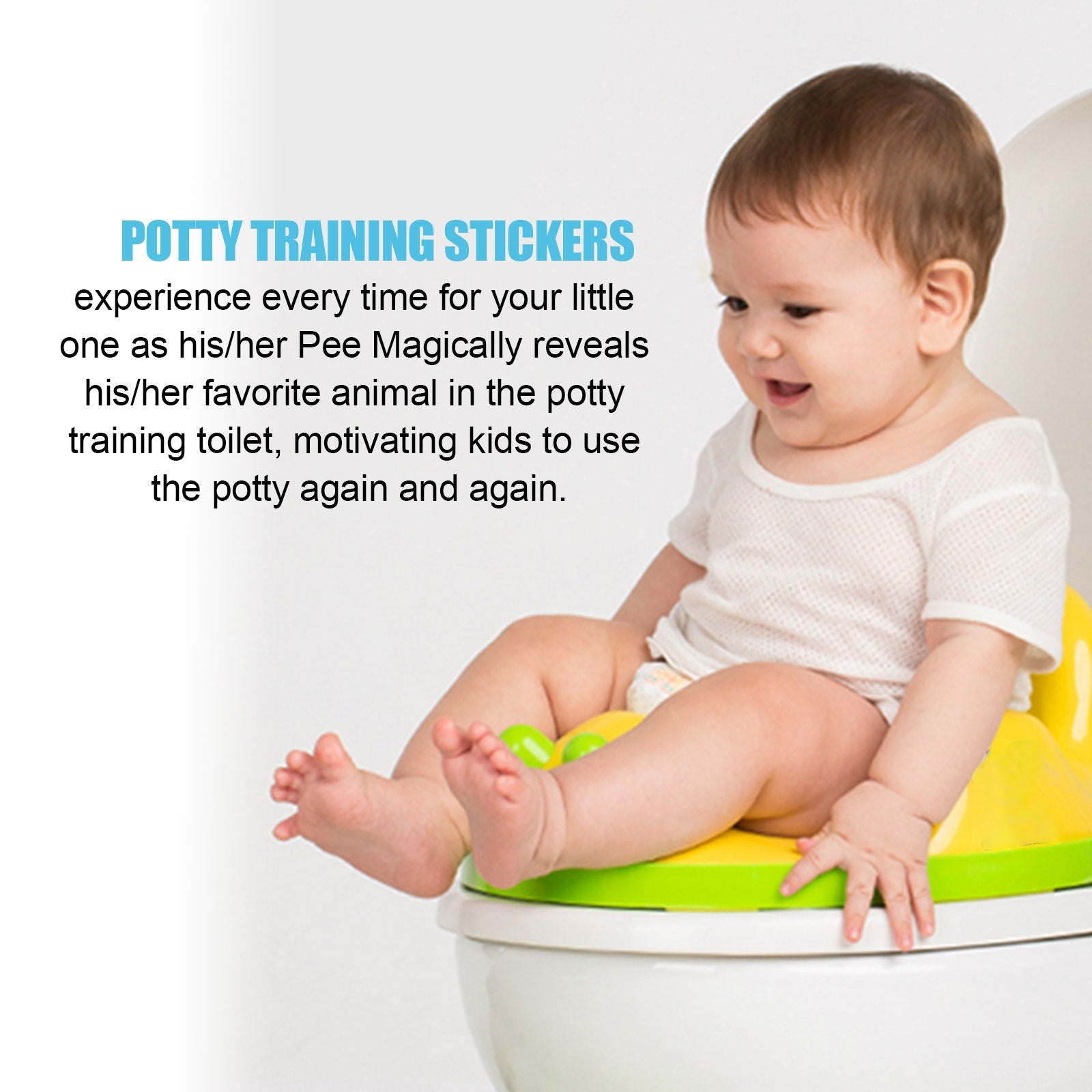 Potty Training Stickers Children's Potty Pee Training Cartoon Personality Paper Assisted Reward Stickers