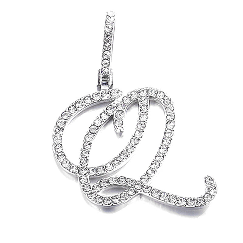 Hip hop accessories grass letter pendant melon seed buckle Cuban chain accessory