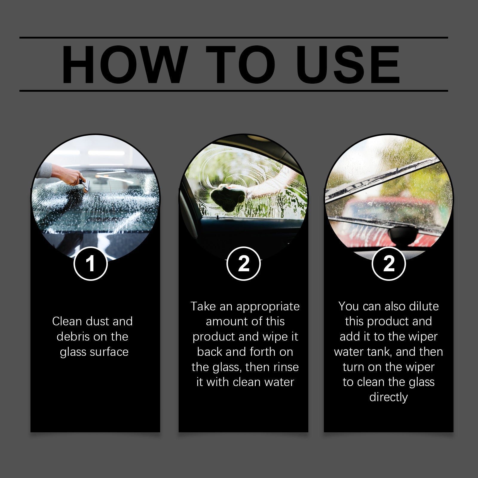 glass oil film remover, clear vision without trace use easy to remove stubborn oil film cleaner