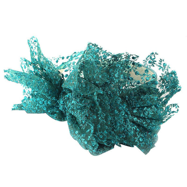 Fashionable lace embroidered polka dot oversized bow headband