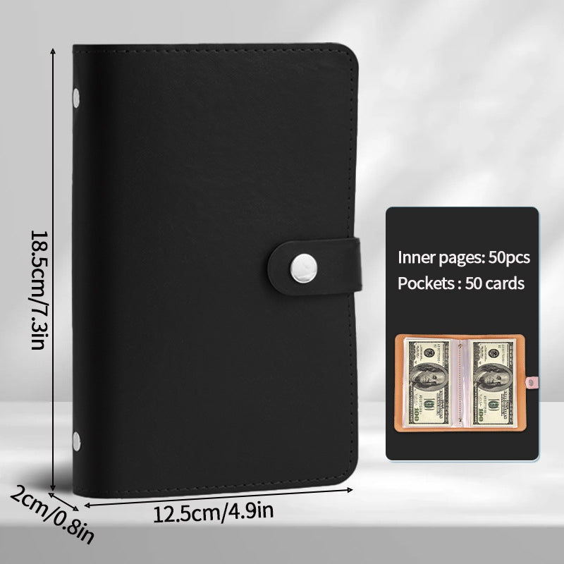Versatile 100 - envelope savings book. Doubles as banknote album, money - saving organizer & photocard holder. Great for managin