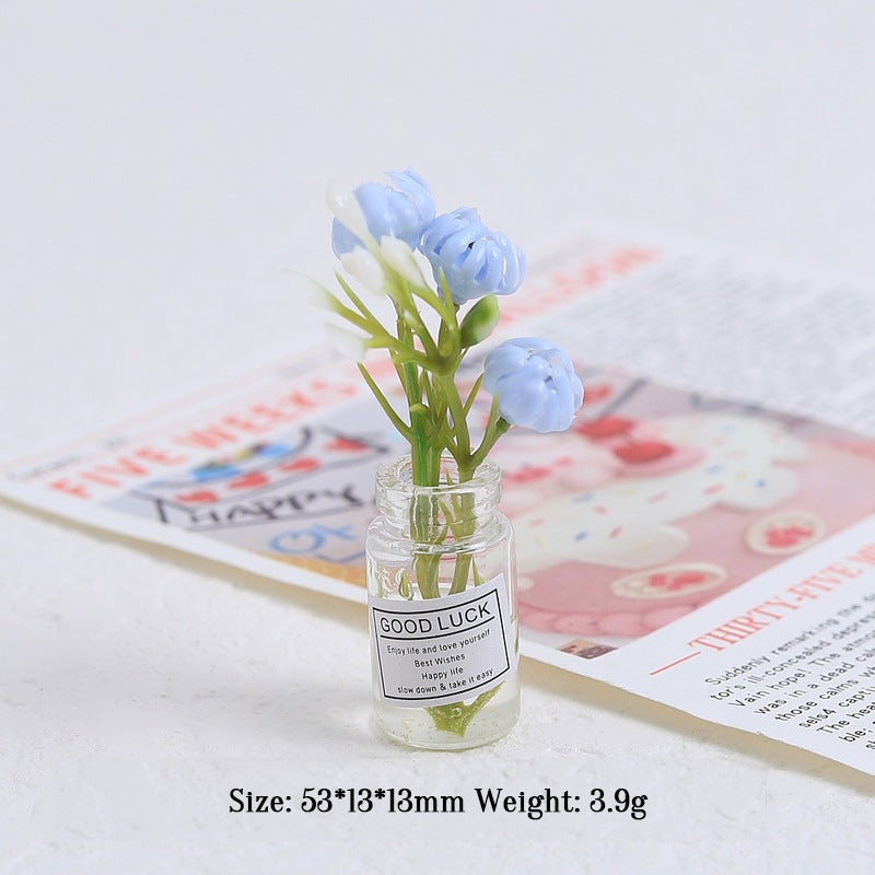 Multicolor three-dimensional luminous vase, creative handmade DIY cream glue accessories, resin small parts