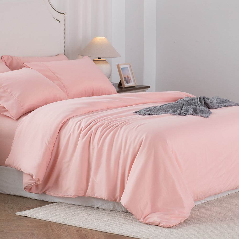 Kasentex Duvet Cover Bedding Set with Duvet Cover, Pillowcase, Fitted Sheet, Hypoallergenic and Breathable, Room Decor, Graduation Gifts