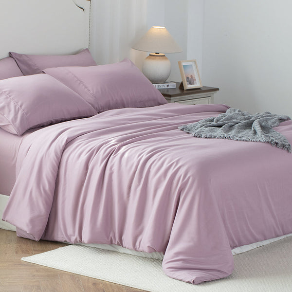 Kasentex Duvet Cover Bedding Set with Duvet Cover, Pillowcase, Fitted Sheet, Hypoallergenic and Breathable, Room Decor, Graduation Gifts