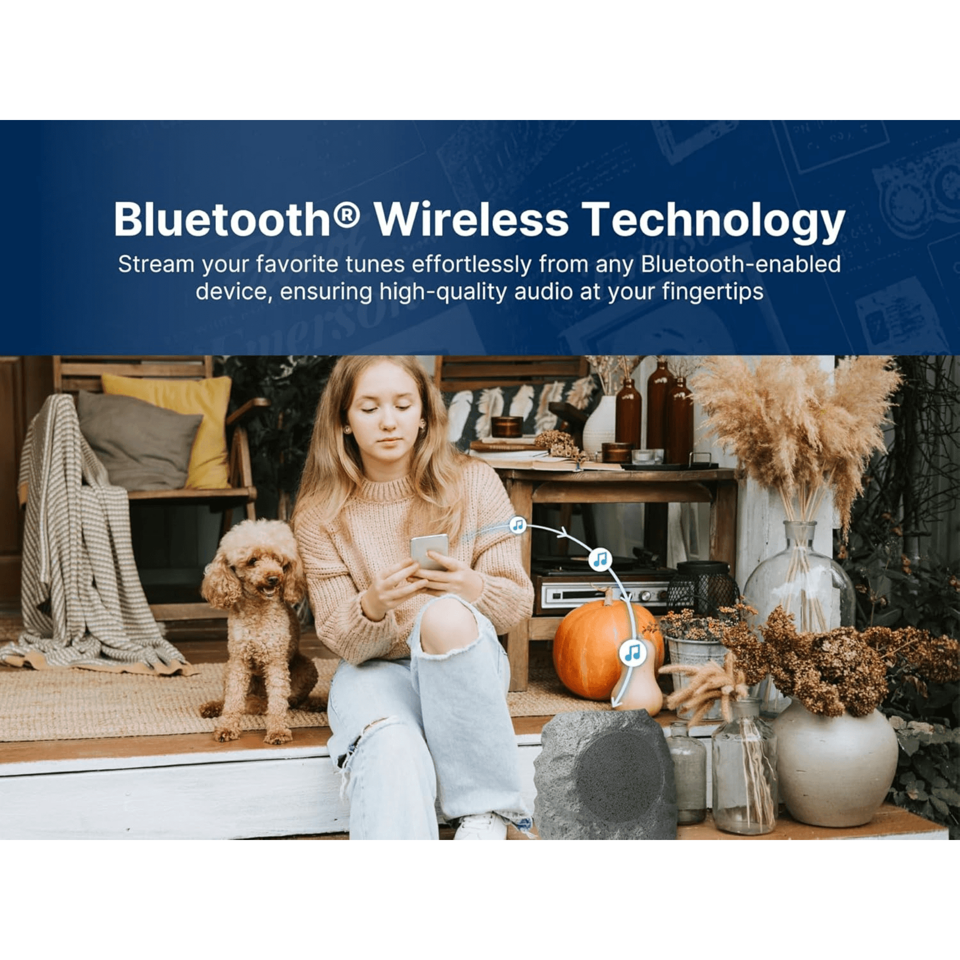 Emerson Rock Party Solar Bluetooth Speaker