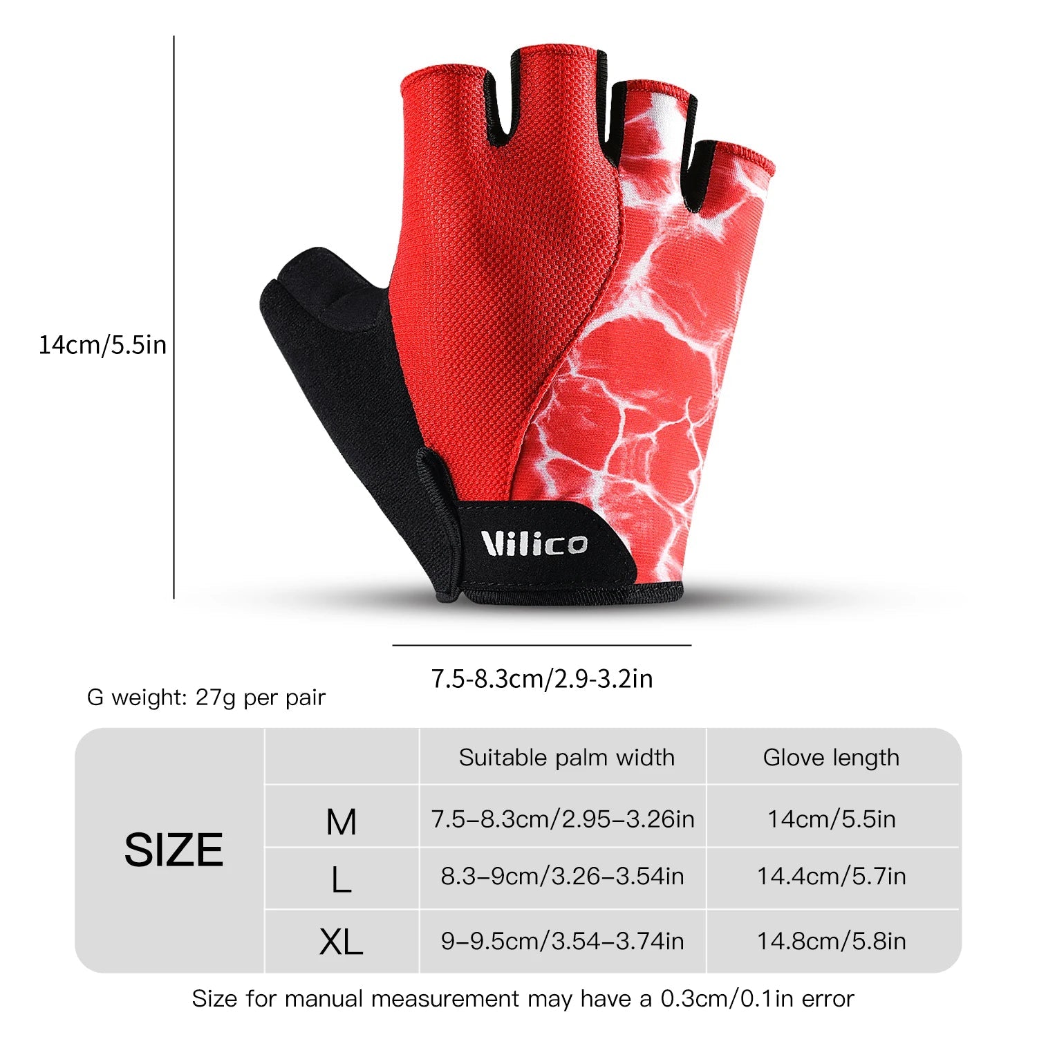 Outdoor Sports Fitness Half Finger Cycling Gloves Silicone Shock Absorbent Breathable Wear Resistant Half Finger Cycling Gloves