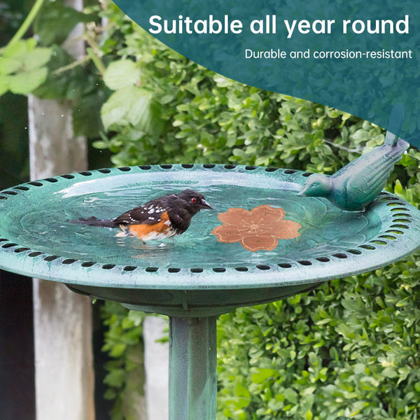 Universal Bird Bath Copper Tray with 3-point Support Purification Plate – for Outdoor Bird Baths & Feeding Bowls