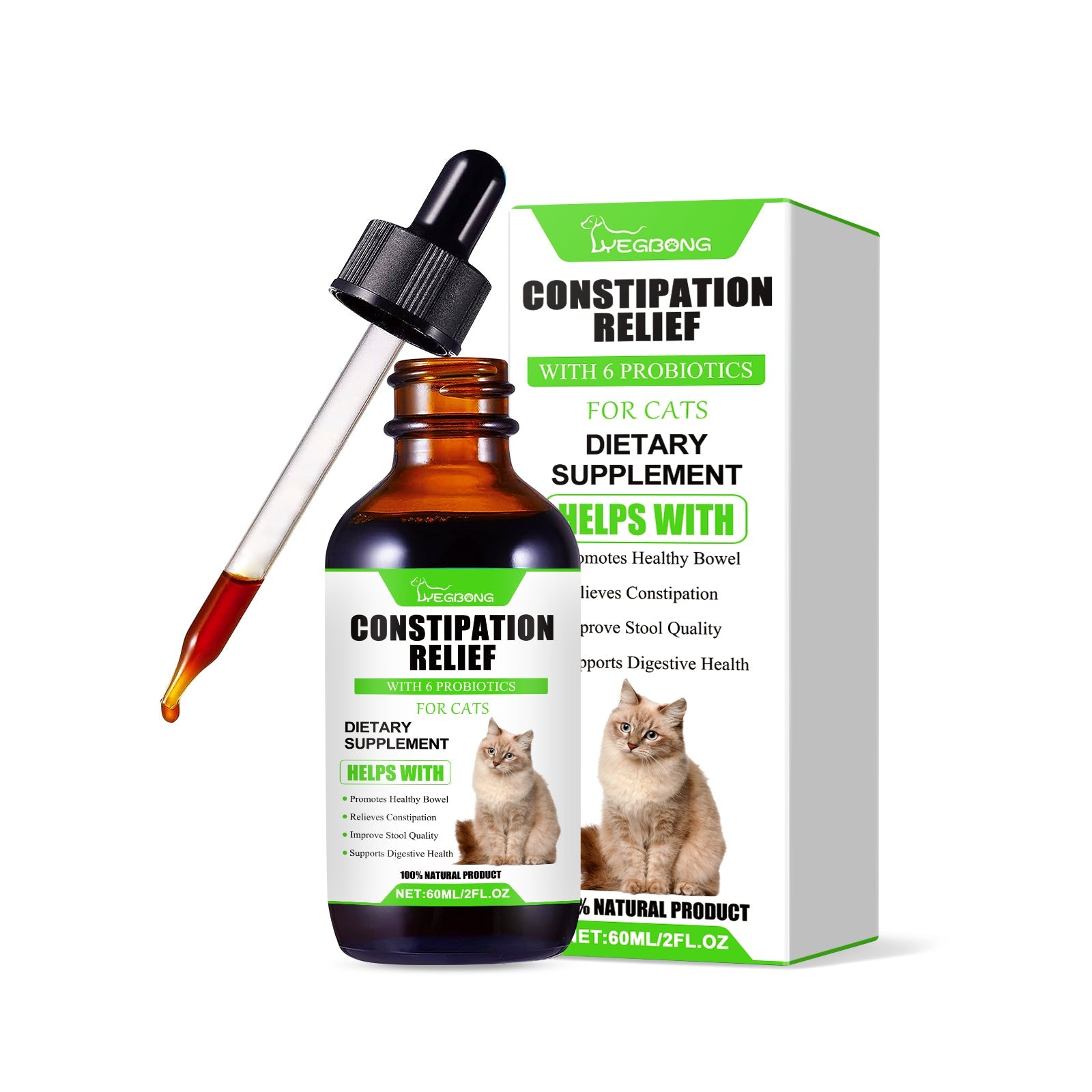 Cats With Probiotic Drops, Care For Cats Health And Vitality Care Absorb Nutritional Supplements