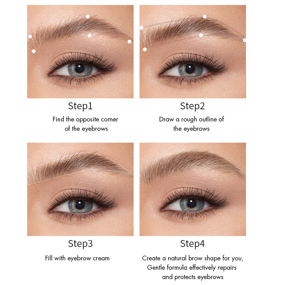 ESpoce New Multi-Functional Double-Headed Eyebrow Cream With Brush Head Wild Raw Eyebrow Stereotyped Three Dimensional Stereotyped Lasting Eyebrow Pencil