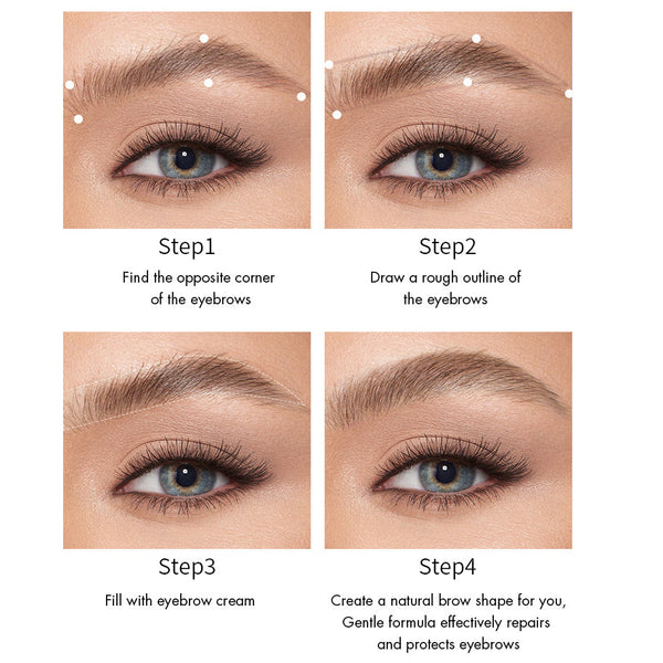 ESpoce New Multi-Functional Double-Headed Eyebrow Cream With Brush Head Wild Raw Eyebrow Stereotyped Three Dimensional Stereotyped Lasting Eyebrow Pencil