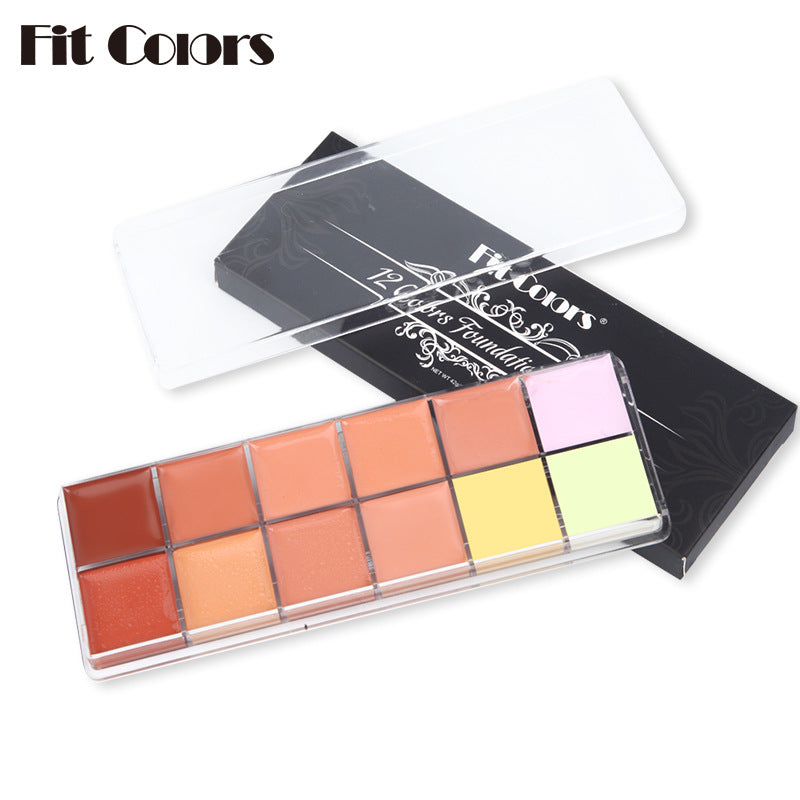 Fit Colors 12 Color Concealer Natural Moisturizing Long Lasting Concealer 3D Concealer