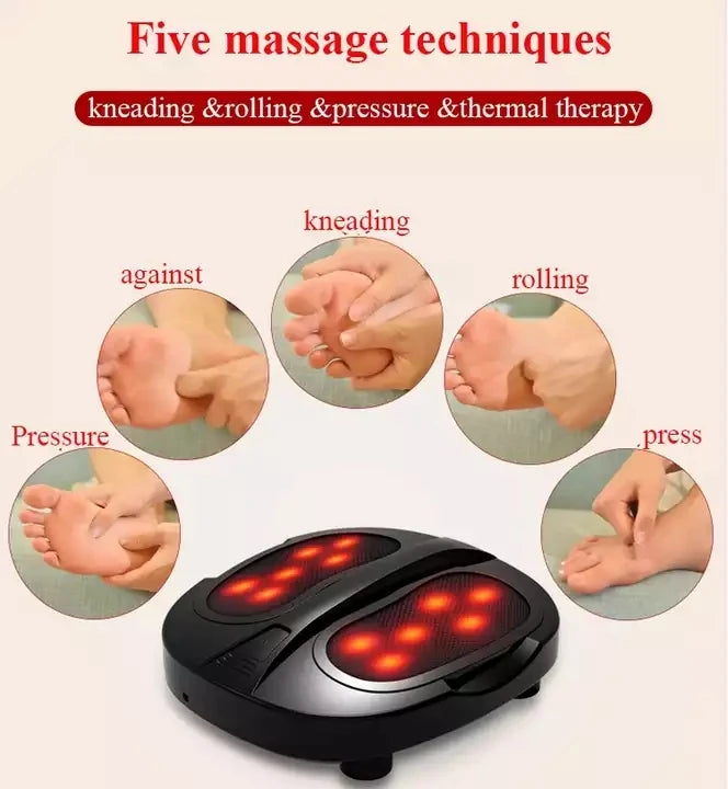 Electric Heat Electric Deep Foot Massager With Heat Pain Relief Foot Circulation Stimulator Massage Machine