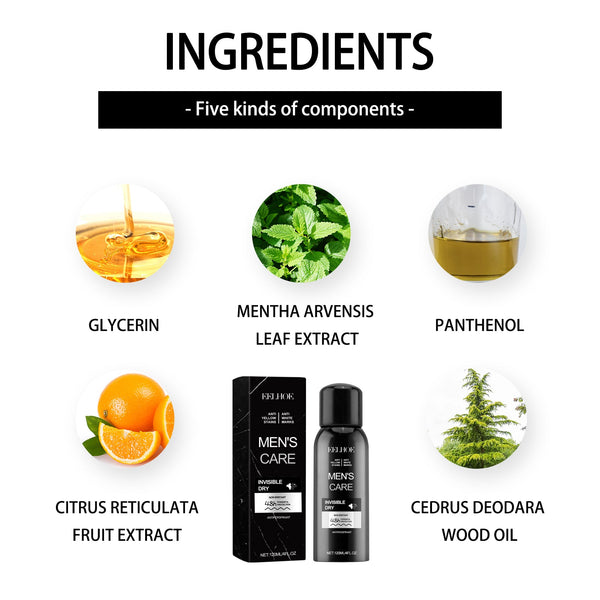 Antiperspirant, Underarm Sweat Odor Body Odor Cleansing Refreshing Fragrance Spray