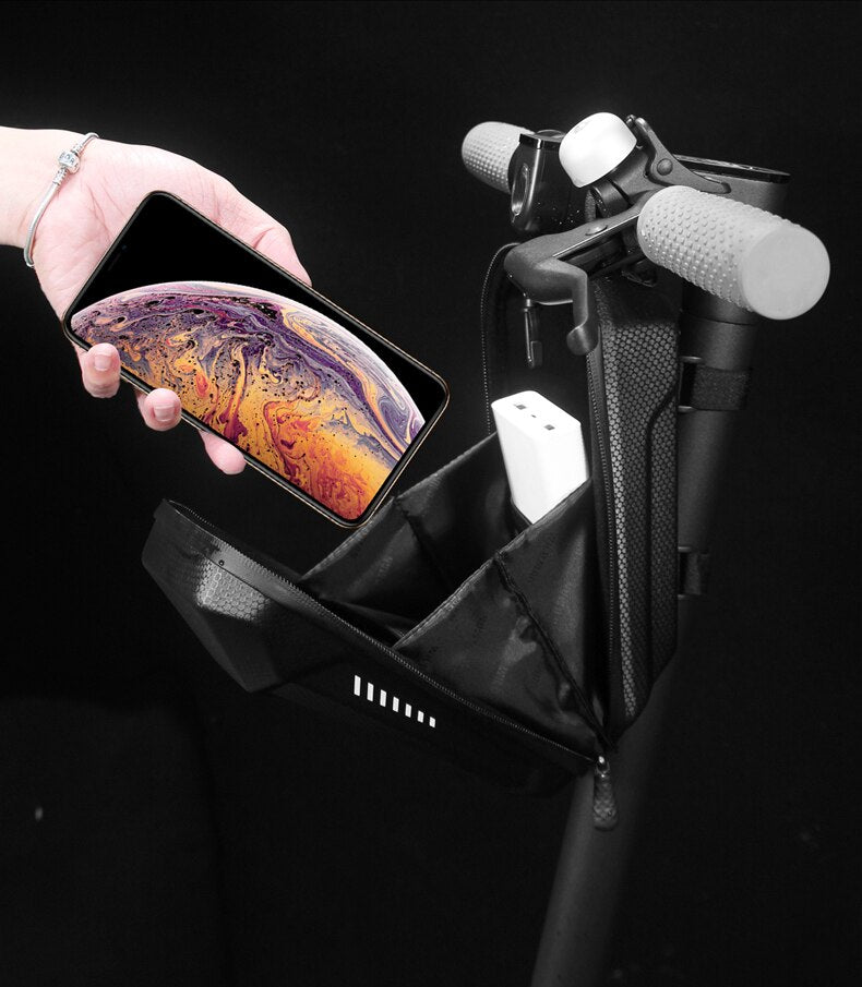 Universal Waterproof Electric Scooter Storage Bag, Front Carrying Bag for Kick Scooters Folding Bike