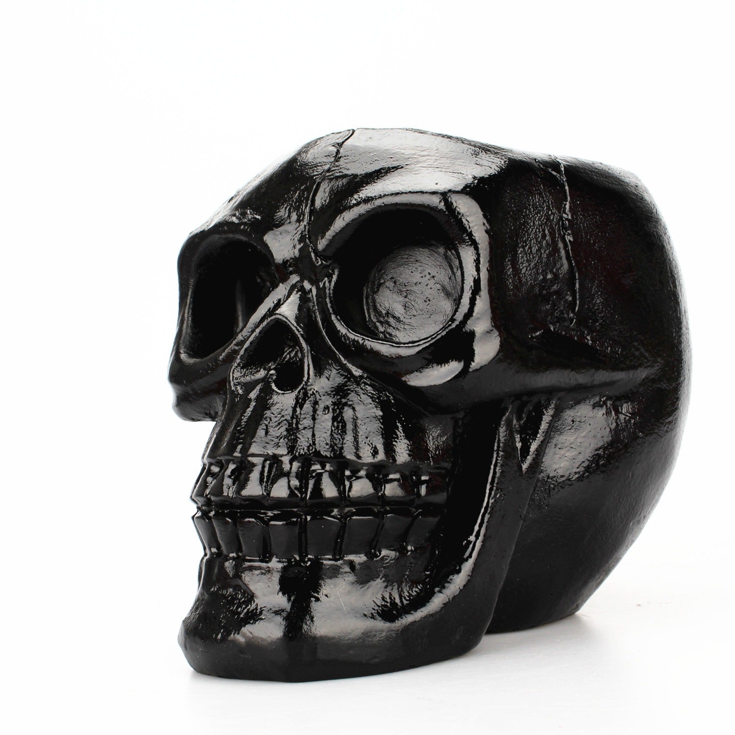 Black Skull Storage Pen Holder for Human Skull Makeup Pen