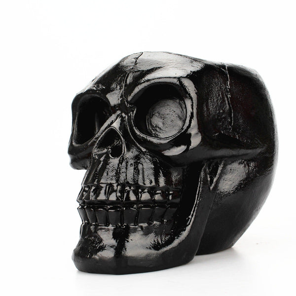 Black Skull Storage Pen Holder for Human Skull Makeup Pen