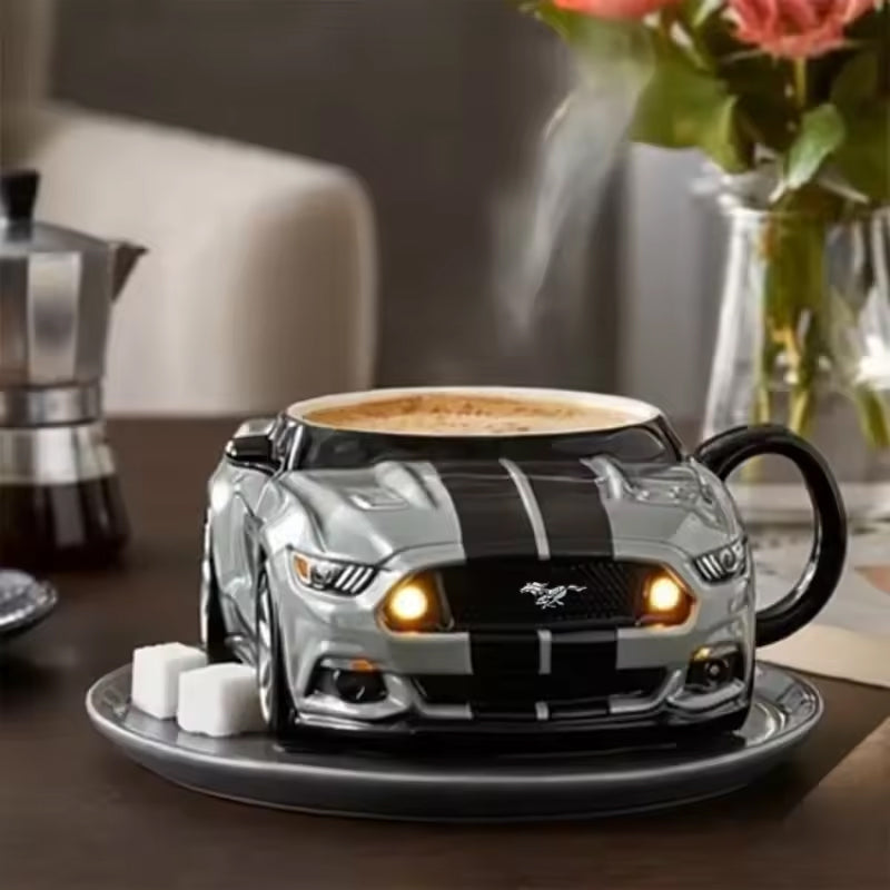 Car-Shaped Stainless Steel Coffee Mug – Handmade, Durable, Novelty Office Cup, Ideal Gift for Car Fans
